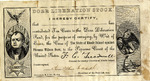 Dorr Liberation Stock Certificate from the Dorr Rebellion, October 28, 1844
