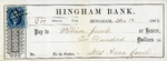 Hingham Bank Check, William Jacobs, December 14, 1864