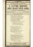 Song Lyric Sheet, "A Nation Mourns Her Martyr'd Son," 1865