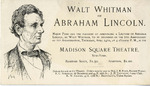 Advertisement, Walt Whitman on Abraham Lincoln, April 14, 1887