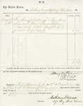 Invoice For Transportation of Horse Shoes and Nails, August 2, 1859