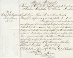 Steamer Metropolis, Transportation and Delivery Confirmation of Horse Shoes and Nails to Fort Adams, Rhode Island, August 5, 1839