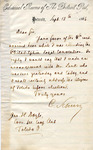 Letter, Carl Schurz to H. Doyle, September 15, 1866 by Carl Schurz