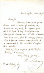 Letter, Carl Schurz to Hanson A Risley, November 16, 1871 by Carl Schurz