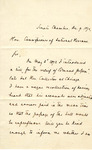 Letter, Carl Schurz to Commissioner of Internal Revenue , December 9, 1872 by Carl Schurz
