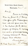 Letter, Carl Schurz to Samuel Cobb, March 4, 1875 1875-03-04 by Carl Schurz