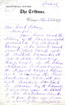 Letter, Joseph Medill to Carl Schurz, April 23, 1877
