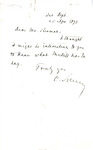 Letters, Carl Schurz to John Sherman, and Interior Department to Carl Schurz, April 25, 1877 by Carl Schurz