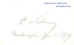 Letter, Carl Schurz signature , January 3, 1879 by Carl Schurz