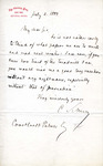 Letter, Carl Schurz to Courtlandt Palmer, July 2, 1883 by Carl Schurz
