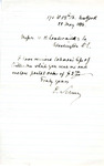 Letter, Carl Schurz to W.H. Loudermill, May 28, 1886