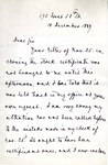 Letter, Carl Schurz to W.S. Perry, December 10, 1889 by Carl Schurz