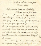 Letter, Carl Schurz to Schteinitz, November 8, 1899 by Carl Schurz