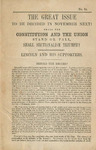 The great issue to be decided in November next!: shall the Constitution and the Union stand or fall? : shall sectionalism triumph? : Lincoln and his supporters : behold the record!.