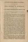 Suffrage in the District of Columbia: speech of the Hon. Glenni W. Schofield, of Pennsylvania, in the House of Representatives, January 10, 1866.