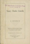 Nancy Hanks Lincoln : a sermon delivered at All Soul's Church, Chicago, February 8, 1903 by Jenkin Lloyd Jones