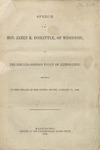 Speech of Hon. James R. Doolittle, of Wisconsin, on the Lincoln-Johnson Policy of Restoration: Delivered in the Senate of the United States, January 17, 1866.