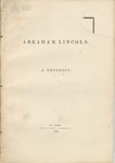 Abraham Lincoln. A Threnody. by George Holmes Howison