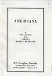 Americana : catalogue of the famous Abbatt reprints.