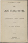 Second biennial report of the Lincoln Homestead Trustees to the Thirty-seventh General Assembly of the State of Illinois, January 2, 1891