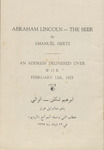 Abraham Lincoln-- the seer