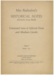 Miss Rutherford's historical notes (formerly Scrap book) : Contrasted lives of Jefferson Davis and Abraham Lincoln
