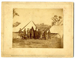 Brady's Album Gallery. No. 605. Group of President Lincoln, Gen. McClellan, and Suite