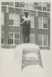 Photograph of Abraham Lincoln Statue at Lincoln High School
