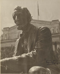 Autographed Photo of Seated Lincoln Statue