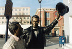 Photograph of Return Visit Statue at Lincoln Square in Gettysburg
