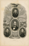 Portrait of Grant, Lincoln, Sheridan, Sherman