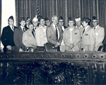 Sonny Montgomery poses with a group of veterans