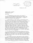 Correspondence: Hugh V. Wall, John C. Stennis, February 16-March 11, 1957