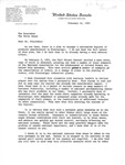 Letter, John C. Stennis, Lyndon Baines Johnson, February 16, 1965