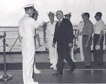 Senator John C. Stennis on USS Saratoga