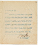 Letter to C.O'B. Cowardin, Esq., Prest., May 7, 1894