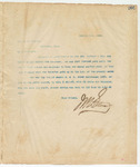 Letter to Hon. H.M. Street, January 8, 1895