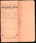 Envelope - Estate of George Aldridge, deceased, A. Millard Adver. by Chancery Court of Adams County, Mississippi