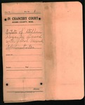 Original envelope - Estate of Stephen Alexander, deceased, with Joseph Alexander, adminsitrator by Chancery Court of Adams County, Mississippi