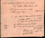 Dunbar, Robert Senior - Receipt for services, including hiring of enslaved man named Hamons