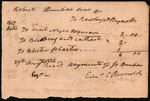 Dunbar, Robert Senior - Receipt for medical services provided to enslaved persons owned by the estate of Robert Dunbar Snr