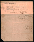 Hunter, Alexander - Record of a debt owed to Gabriel Tichenor by the estate of Alexander Hunter, deceased.