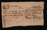 Mitchell, John J. - Receipt for wages of overseer, paid to David Williams, 1822