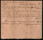 Montgomery, Samuel - Receipt for weaving, cutting and sewing of cloth and garments for enslaved persons, 1829