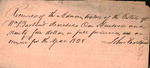 Barland William Sr. - Receipt for the payment of wages to overseers, 1828
