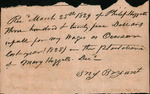 Bell, James N. - Receipt for wages paid to an overseer, 1828
