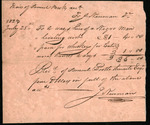 Brooks, Samuel - Receipt for purchase of goods and services, 1823