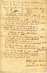 Financial Document, Isaac Dickinson Estate File