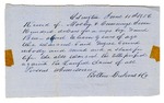Bill of Sale of an Enslaved Person Named Ben by Cummings Moseley