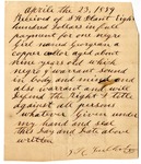 Bill of Sale of an Enslaved Person Named Georgean